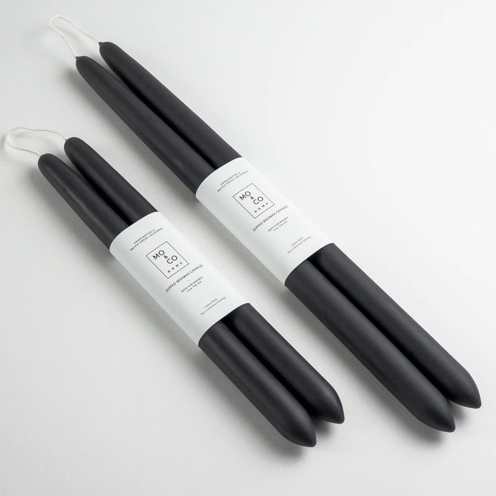 charcoal candles taper